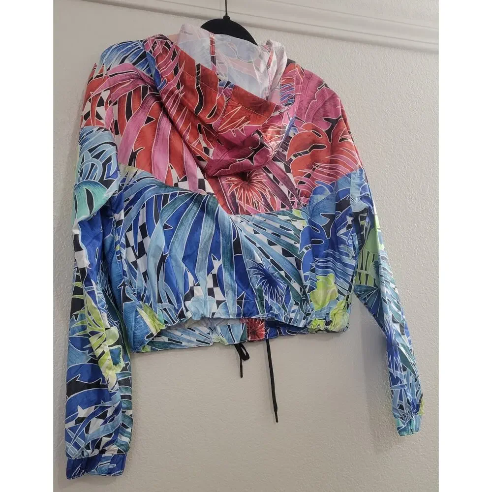 Nike Windrunner Tropical Floral Hooded Windbreaker Jacket Women's Small
